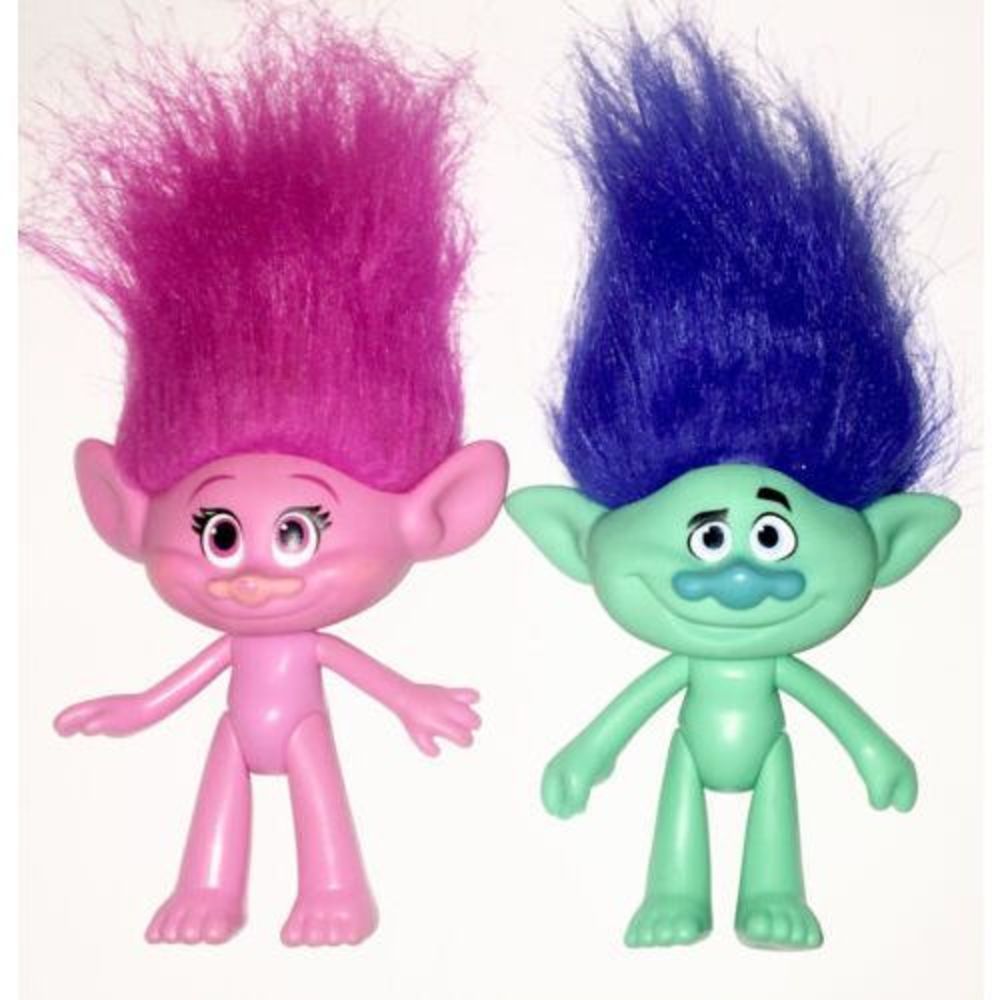 Trolls Branch & Poppy Dolls Figures By Dreamworks - 5" Dolls HASHBRO